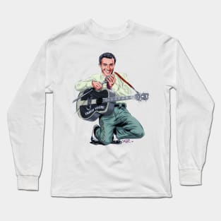 Faron Young - An illustration by Paul Cemmick Long Sleeve T-Shirt